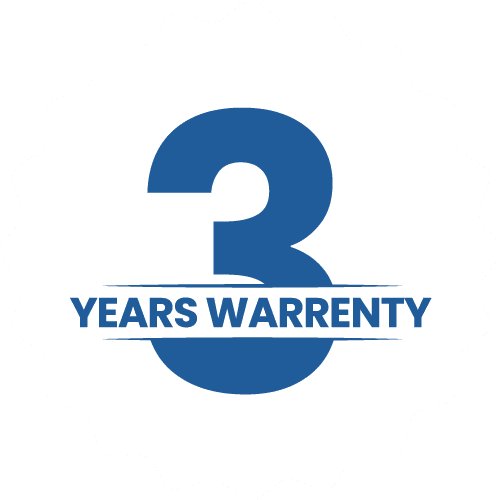 three year warranty badge graphic from Light Planet Australia